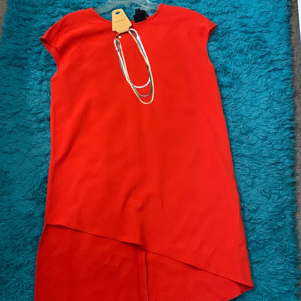 🧡🧶Worthington cyber orange dress.  Size medium—(95% polyester/ 5% spandex)